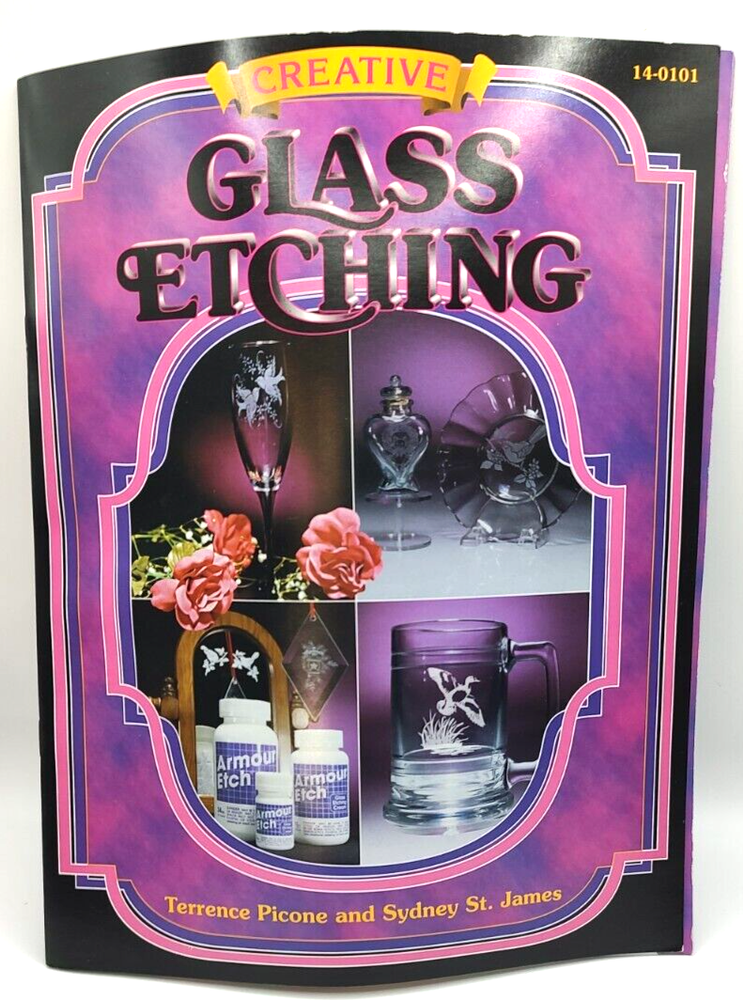 Glass Etching Starter Kit , Instruction Book, Razor Knife, Etch Cream, Stencils