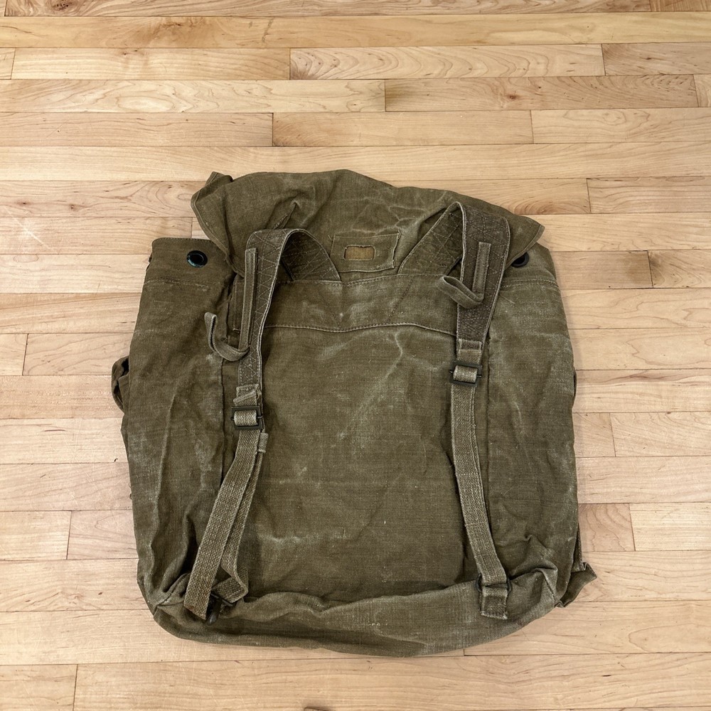 Vintage Military Canvas Backpack Green