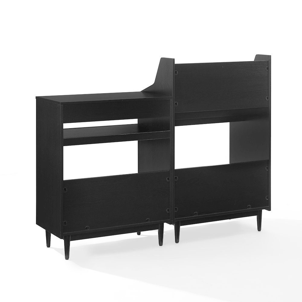 2-Piece Record Player Stand And Vinyl Storage Set