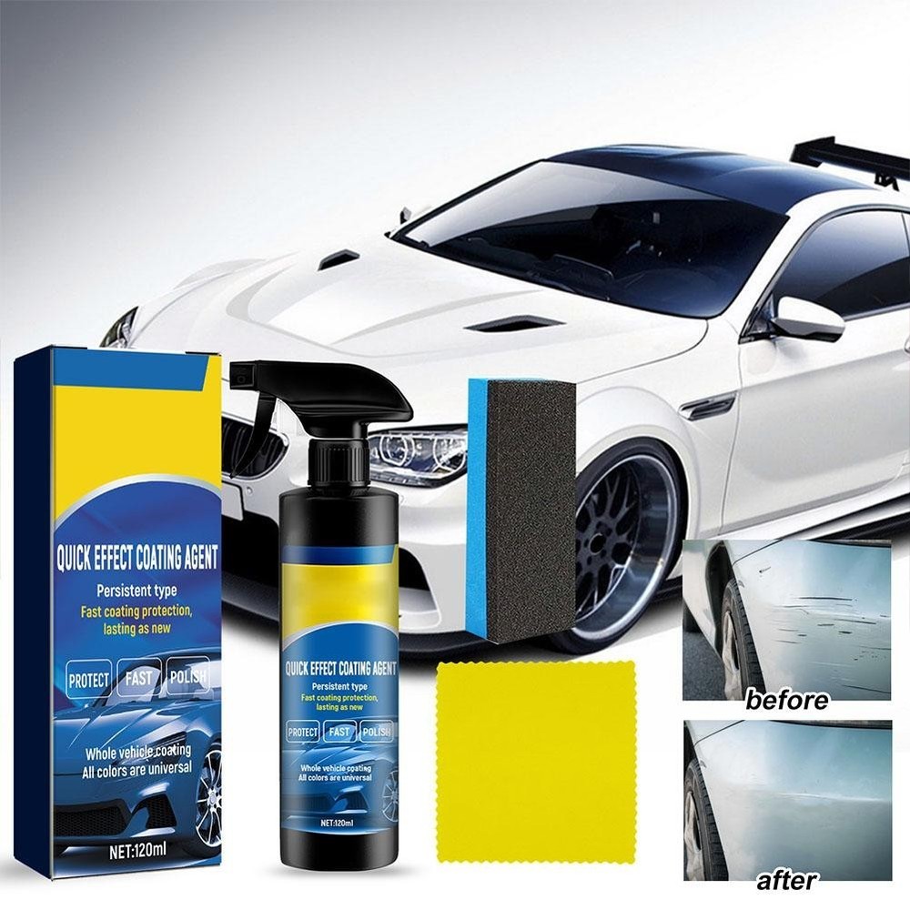 1PCS Car Coating Spray, 3 in 1 Multi-functional Quick 120 ml Effect S6I2