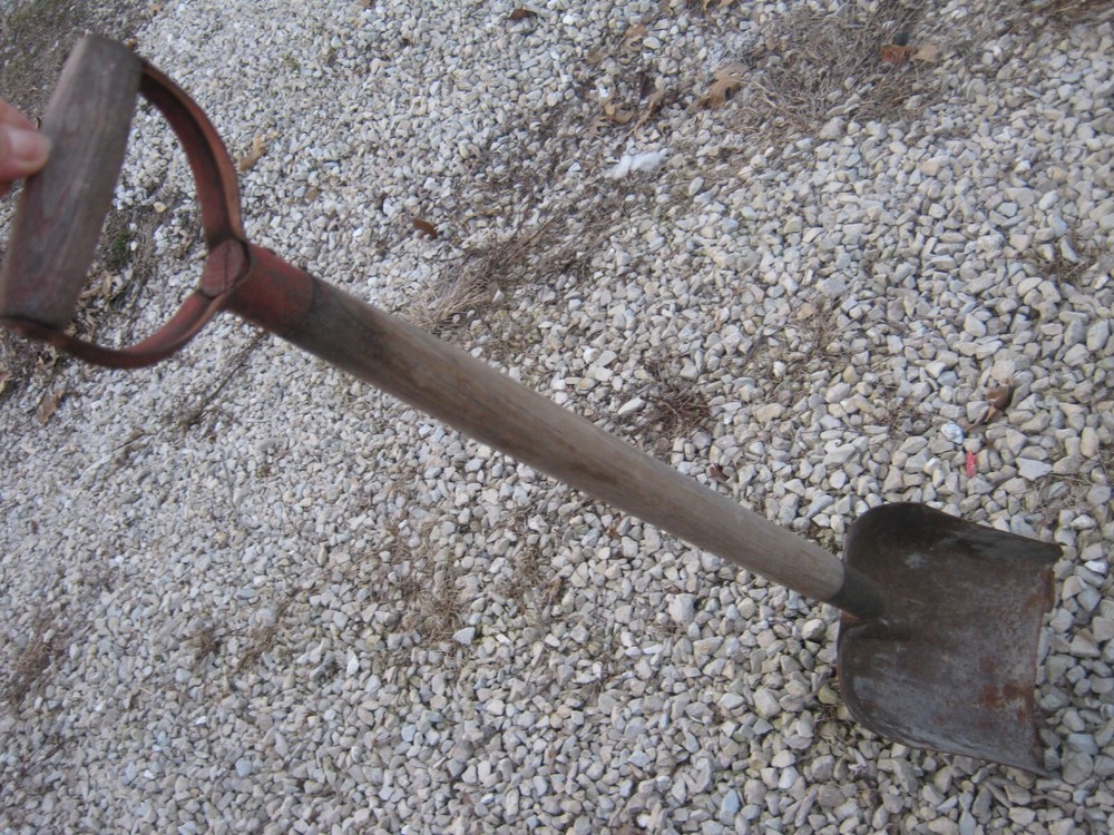 Rusty Original Vintage Primitive Shovel D Handle 43" long great decor