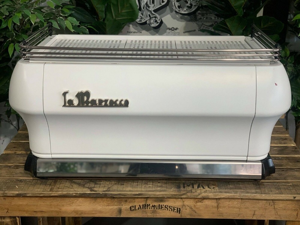 LA MARZOCCO FB80 3 GROUP MATTE WHITE SILVER ESPRESSO COFFEE MACHINE CUSTOM