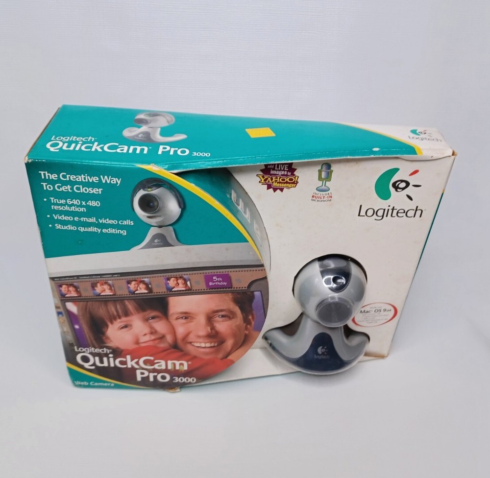 Logitech QuickCam Pro 3000 Web Cam Vintage Unopened