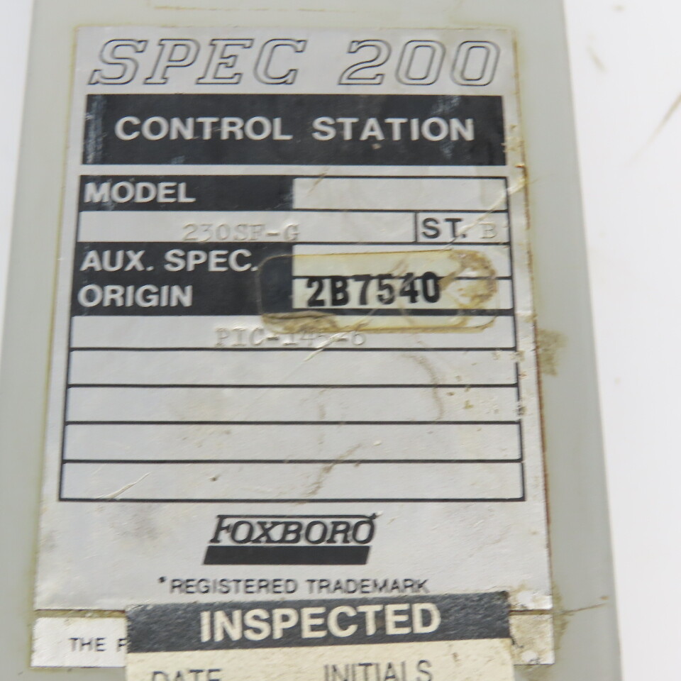 Foxboro 230SF-G Spec 200 Control Station 0-150 Scale