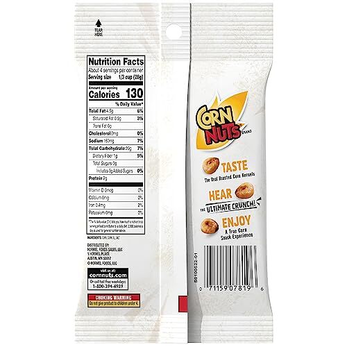 Corn Nuts Original Crunchy Corn Kernels, 4 oz Bag (Pack of 12)