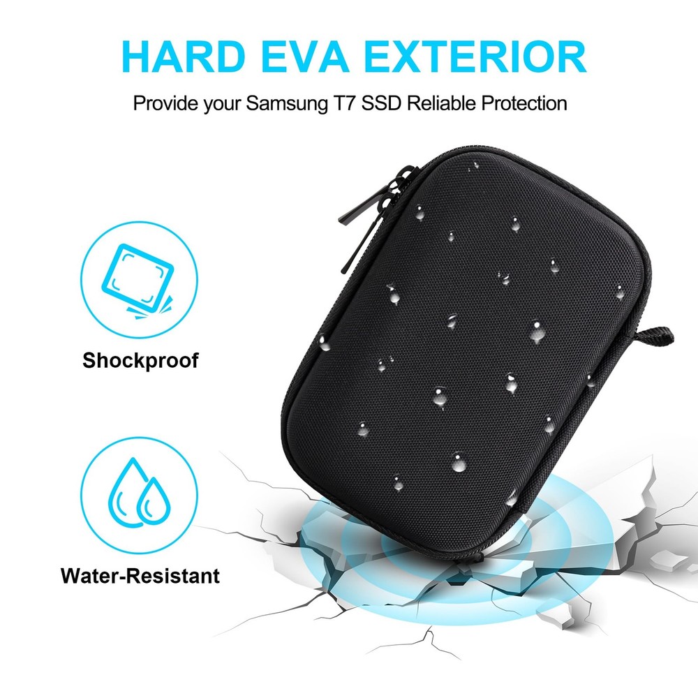 Hard Carrying Case for Samsung T7 / T7 Touch Portable SSD, External Solid Sta...
