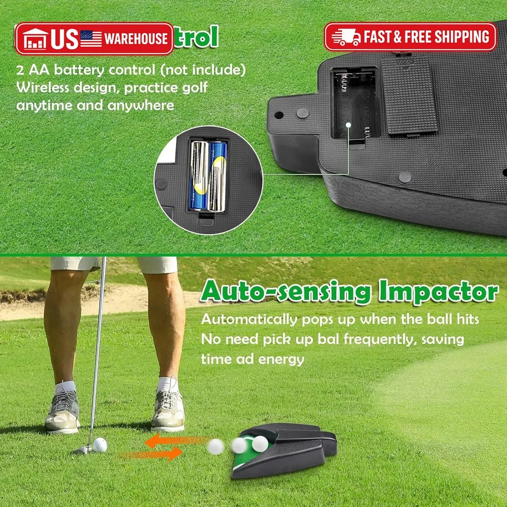 Automatic Putting Machine - Auto Returning Golf Cup Training Aid for Indoor/Outd