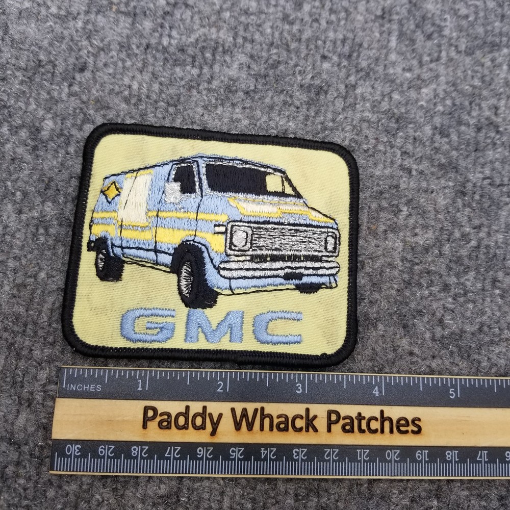 Vintage GMC Van Patch Car Auto 80s AB1