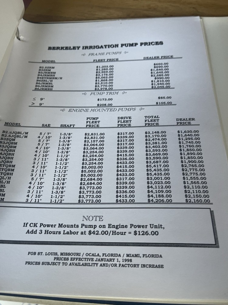 CK Power Manual for Assorted brands in 3 ring binder