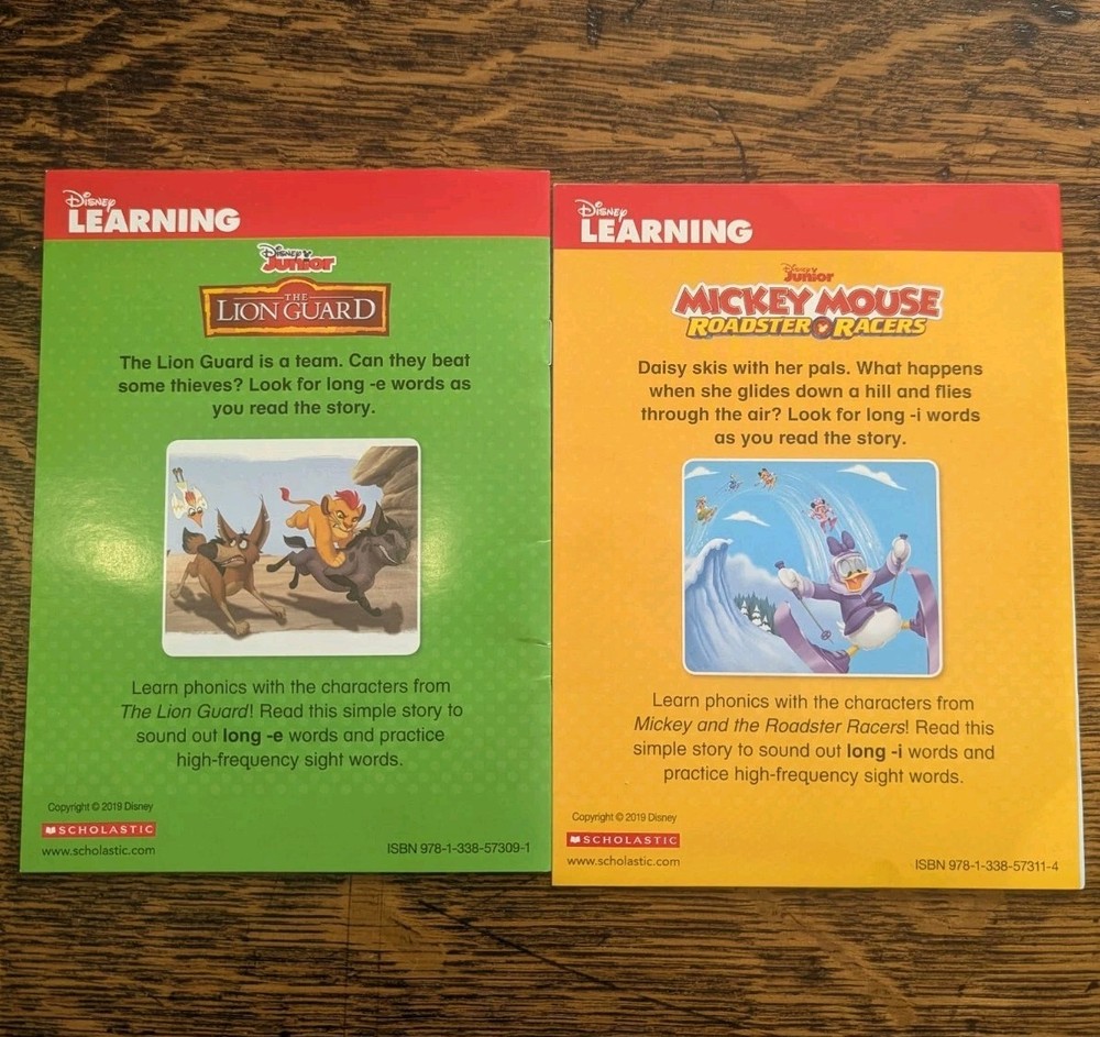 Disney Junior Phonics Reading Program Set 10 Books & 2 Workbooks