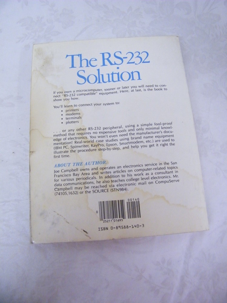 Vintage The RS-232 Solution By Joe Campbell Copyright 1984