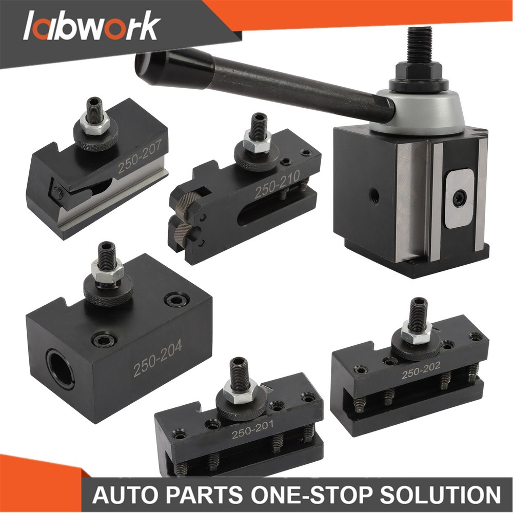 Labwork 6 Pack BXA Tool Post Set 250-200 Complete Quick Change System for Lathes