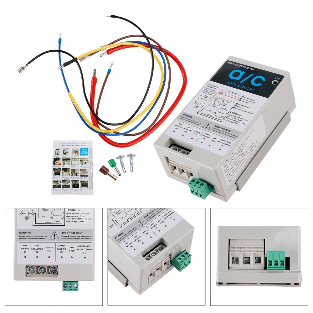 AC Soft Starter Reverse Motor Protection (16-32A + Install Kit