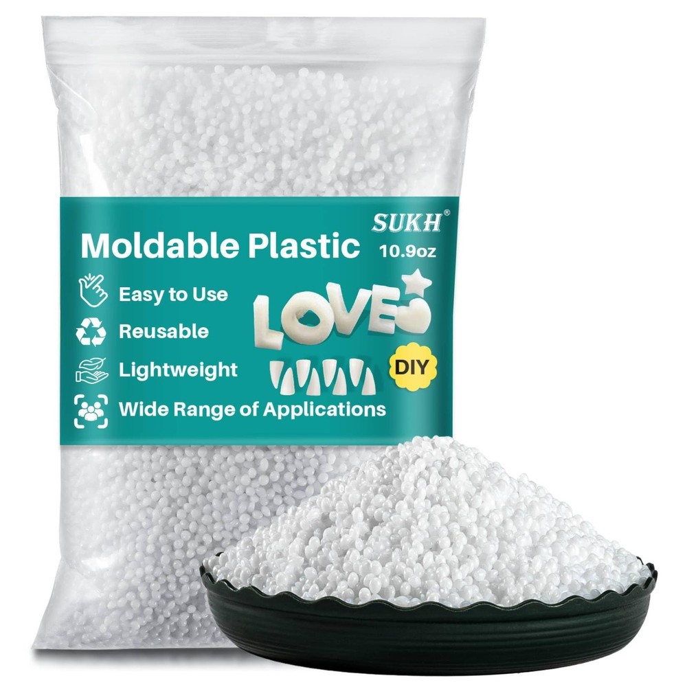 10.9Oz Moldable Plastic Pellets - Thermoplastic Beads Polymorph Plastic Meltable