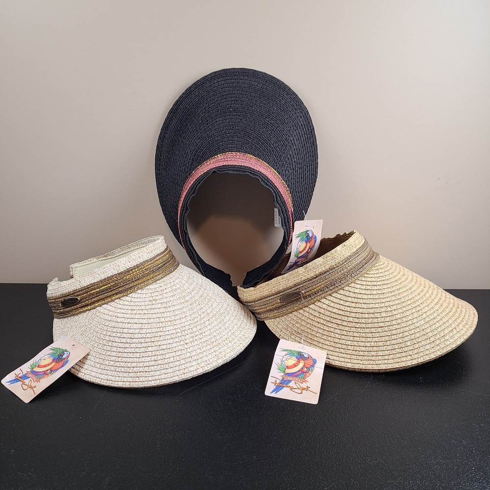 Panama Jack Straw Sun Visor 4.75" Peak NWT