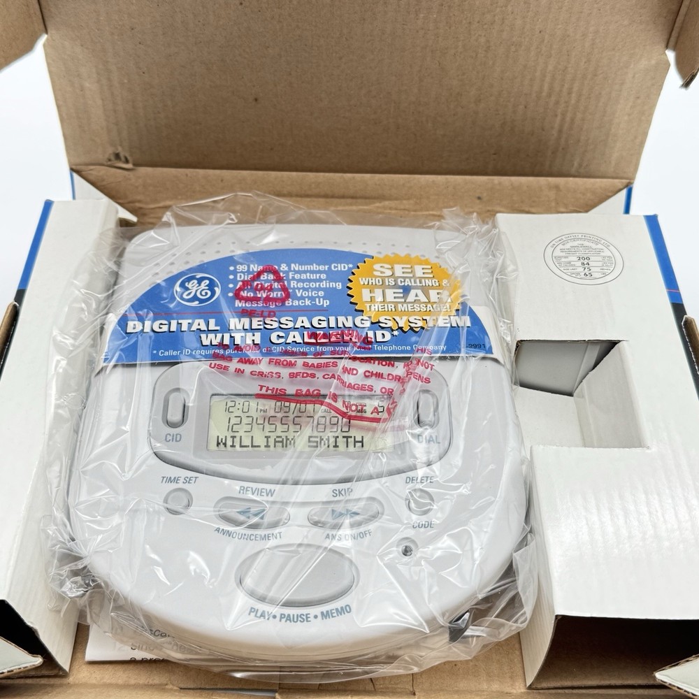 GE Digital Messaging System Answering Machine Caller ID 2-9991