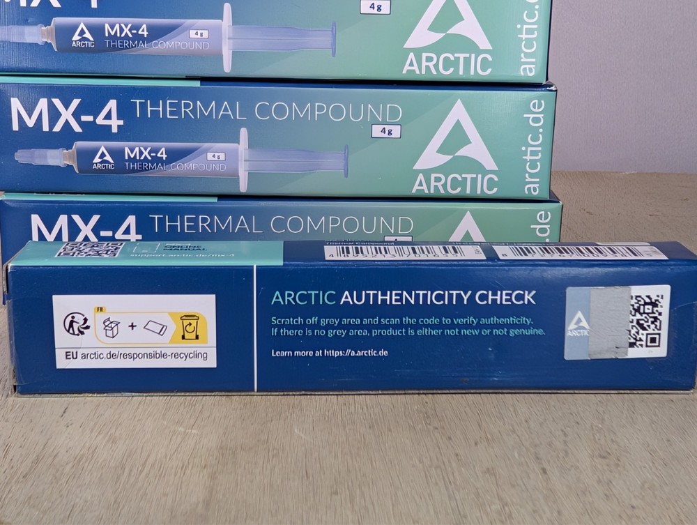 ARCTIC MX-4 Gray Thermal Compound 4-Pack (4g Syringe x 4) CPU GPU Paste NEW