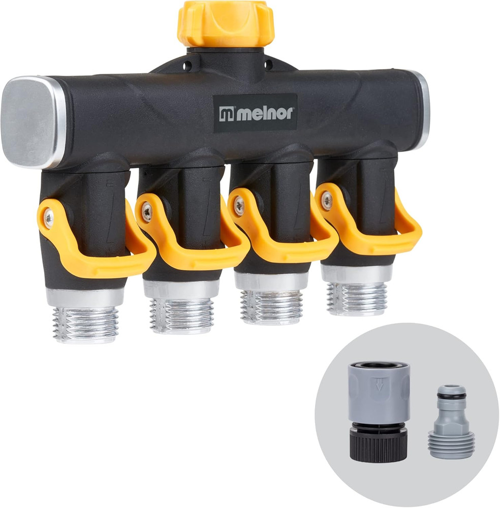 4 Way Lever Flow through Valve Connector Bundle