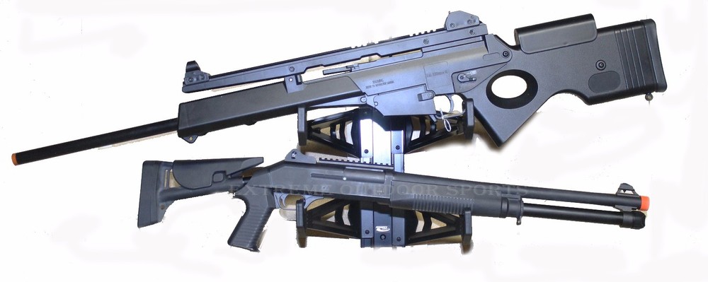 Wall Rack - double rifle rack display