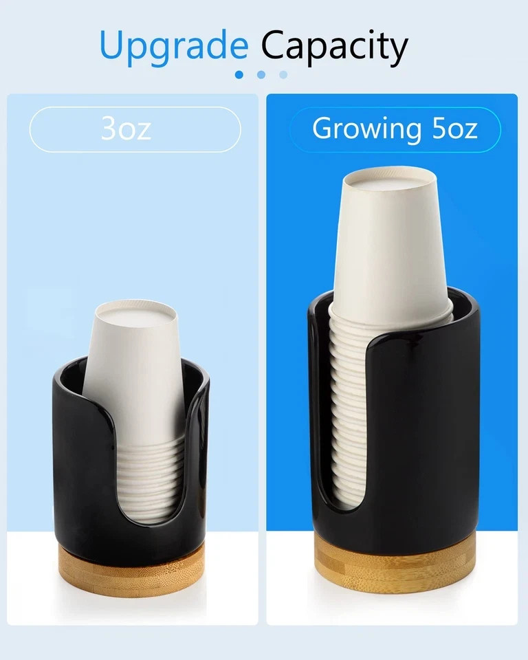5oz Ceramic Bathroom Cup Dispenser (2nd Generation) Dixie Holder-Disposable P...