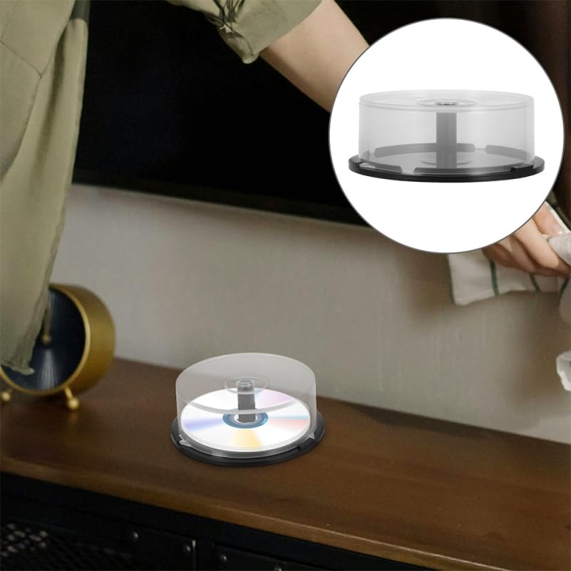 4pcs Cd Dvd Cake Box Spindle Plastic Column Empty Storage Container for 25