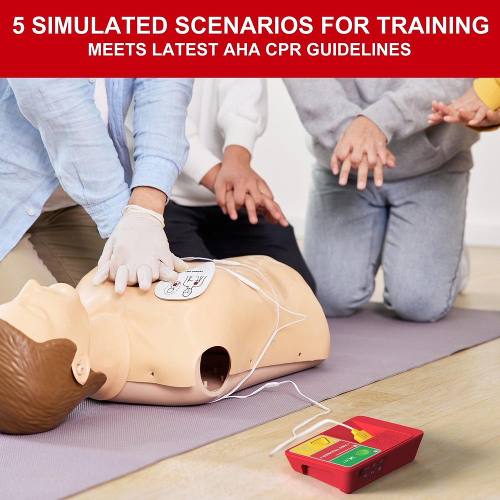 XFT AED Trainer & AED Simulator & AED Defibrillator for Home, Lightweight CPR...