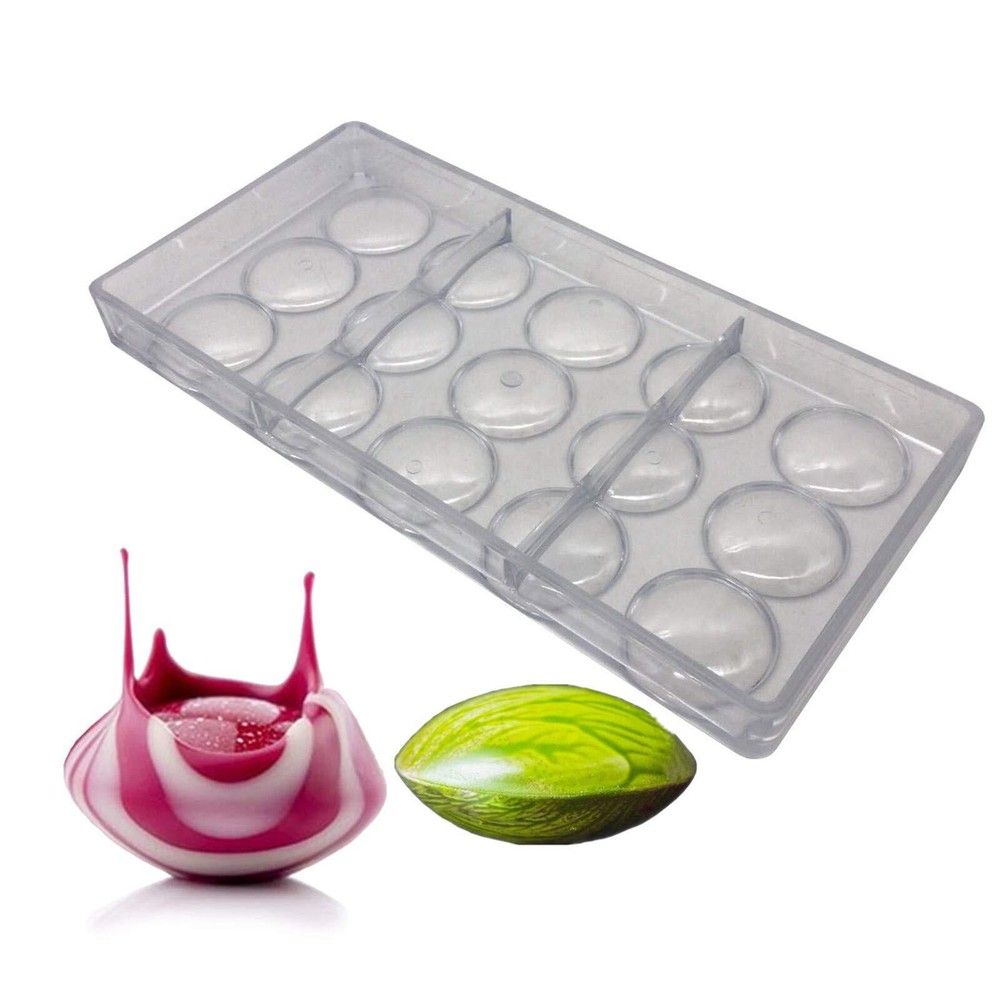 Oblate Chocolate Mold Volcanic Polycarbonate Candy Forms Baking Tool