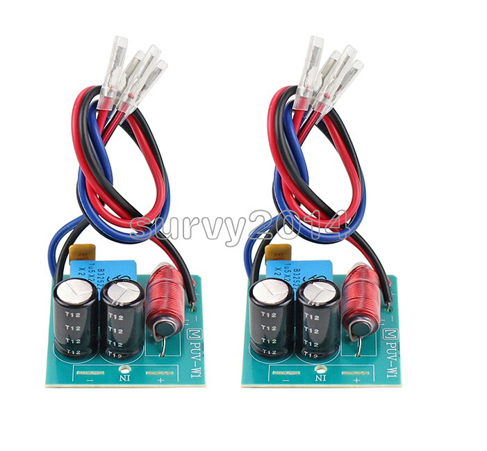 2pcs 60W 2 Way Speaker Crossover Board Bass Tweeter Frequency Divider