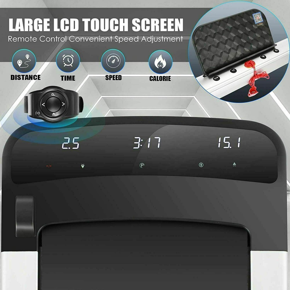 Treadmill Foldable Running Walking Machine App Control 2 in 1 for Home & Office