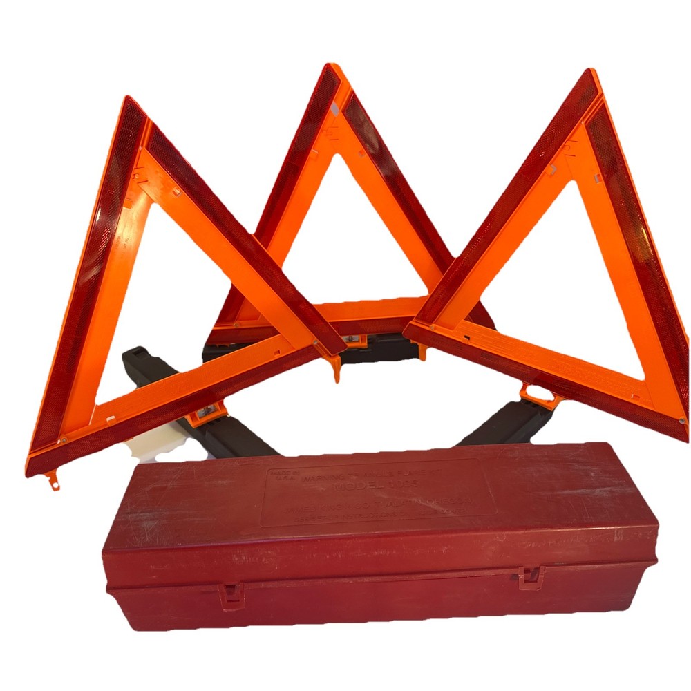 TRIANGLE FLARE KIT JAMES KING & CO WARNING MODEL 1005 Complete {46}