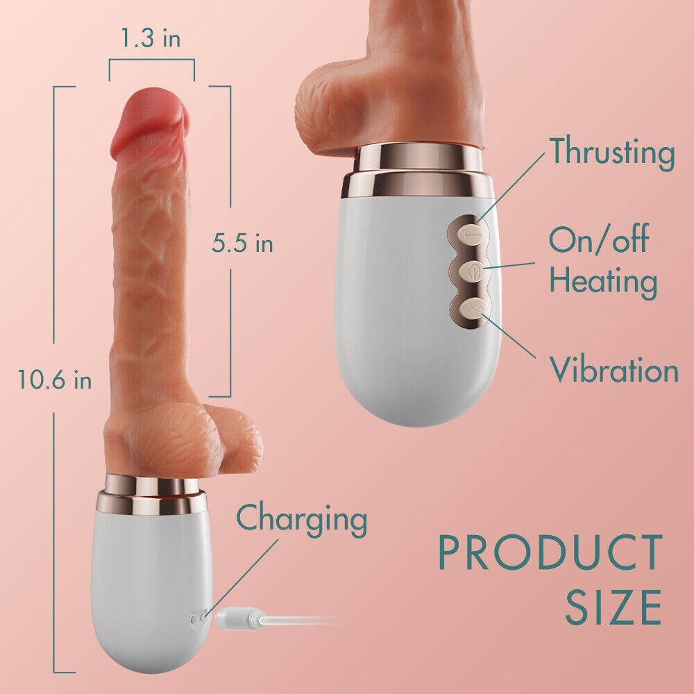 Automatic-Thrusting-Heating-Dildo-Vibrator-Hand-Free-Machine-Women-USE-Lubricant