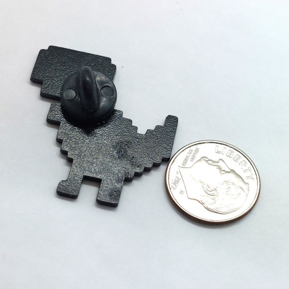 Chrome Dinosaur T Rex Pin Pixel Internet Browser Offline Game Retro Enamel