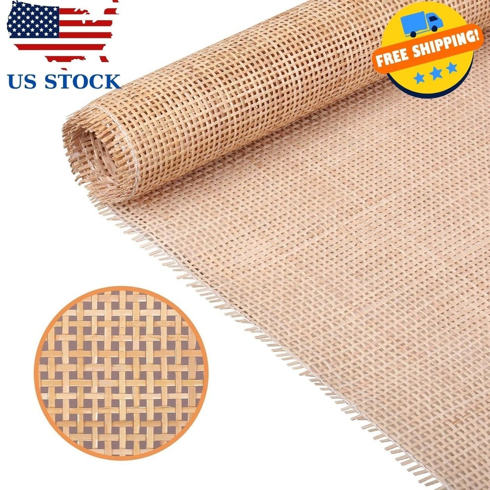 24" Width Natural Square Cane Webbing 5Feet, Rattan Webbing Roll