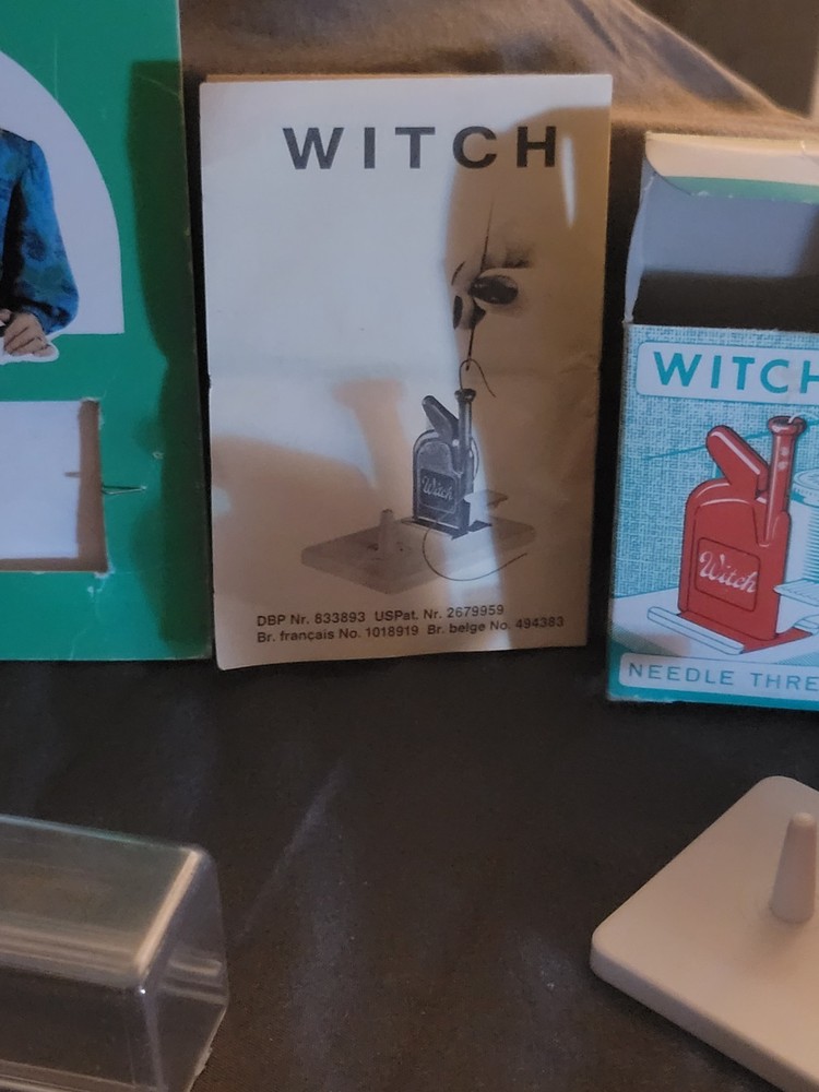 Vintage Witch Sewing Needle Threader W/Instructions Plus EZ IN Threader