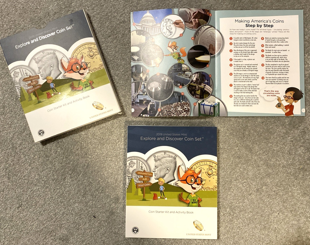 2019 US Mint Explore & Discover Coin Starter Kit Activity Book