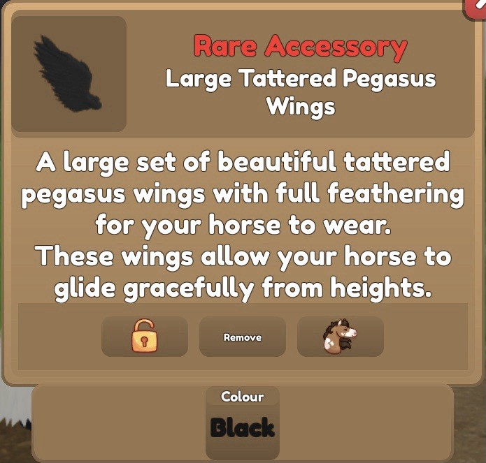 Large Tattered Pegasus Wings (Black)