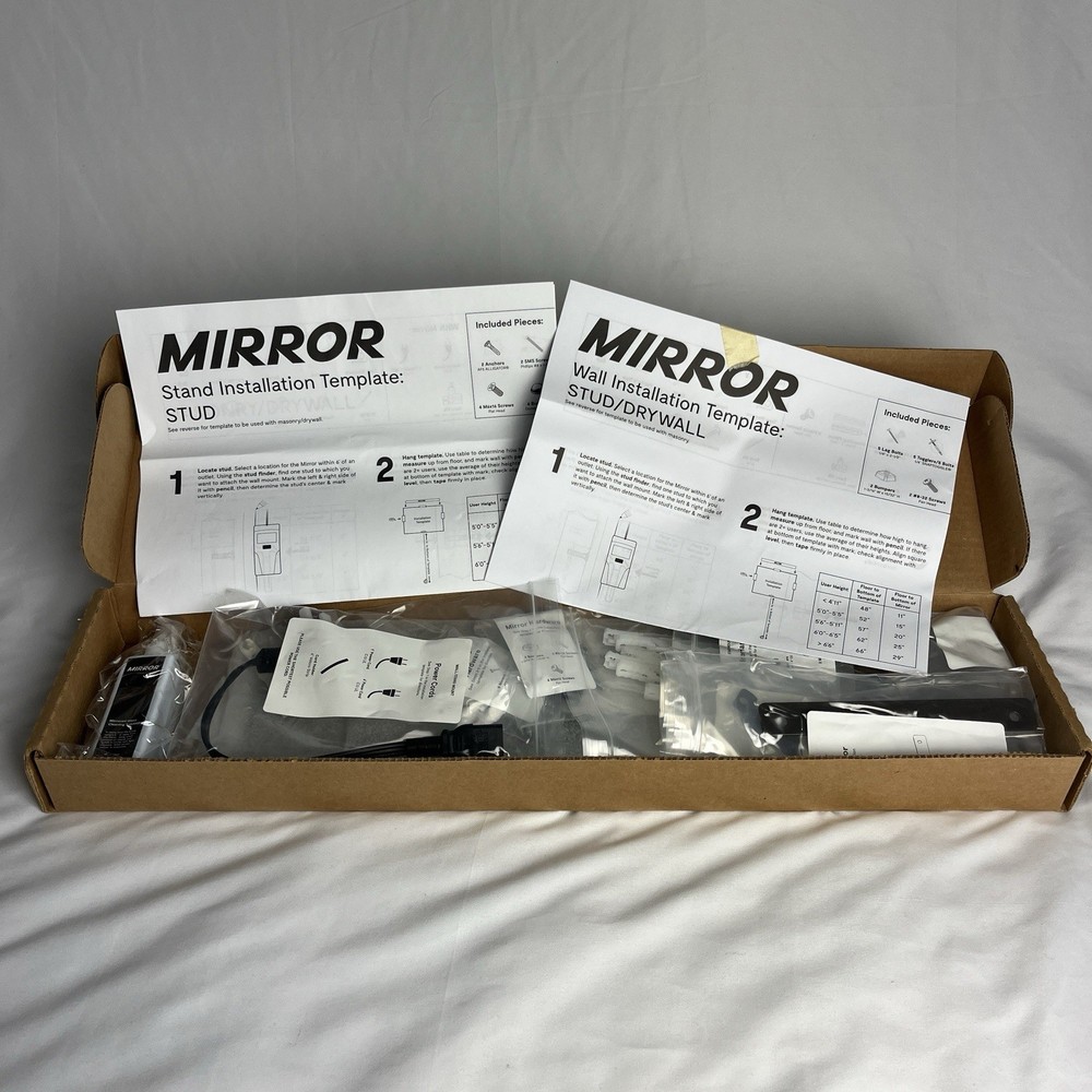 New Lululemon Mirror Wall Mount Kit And Hardware Open Box