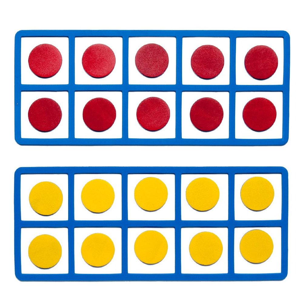 Giant Magnetic Foam Ten Frames | Early Math Manipulative | 2 Frames with 20 Disk