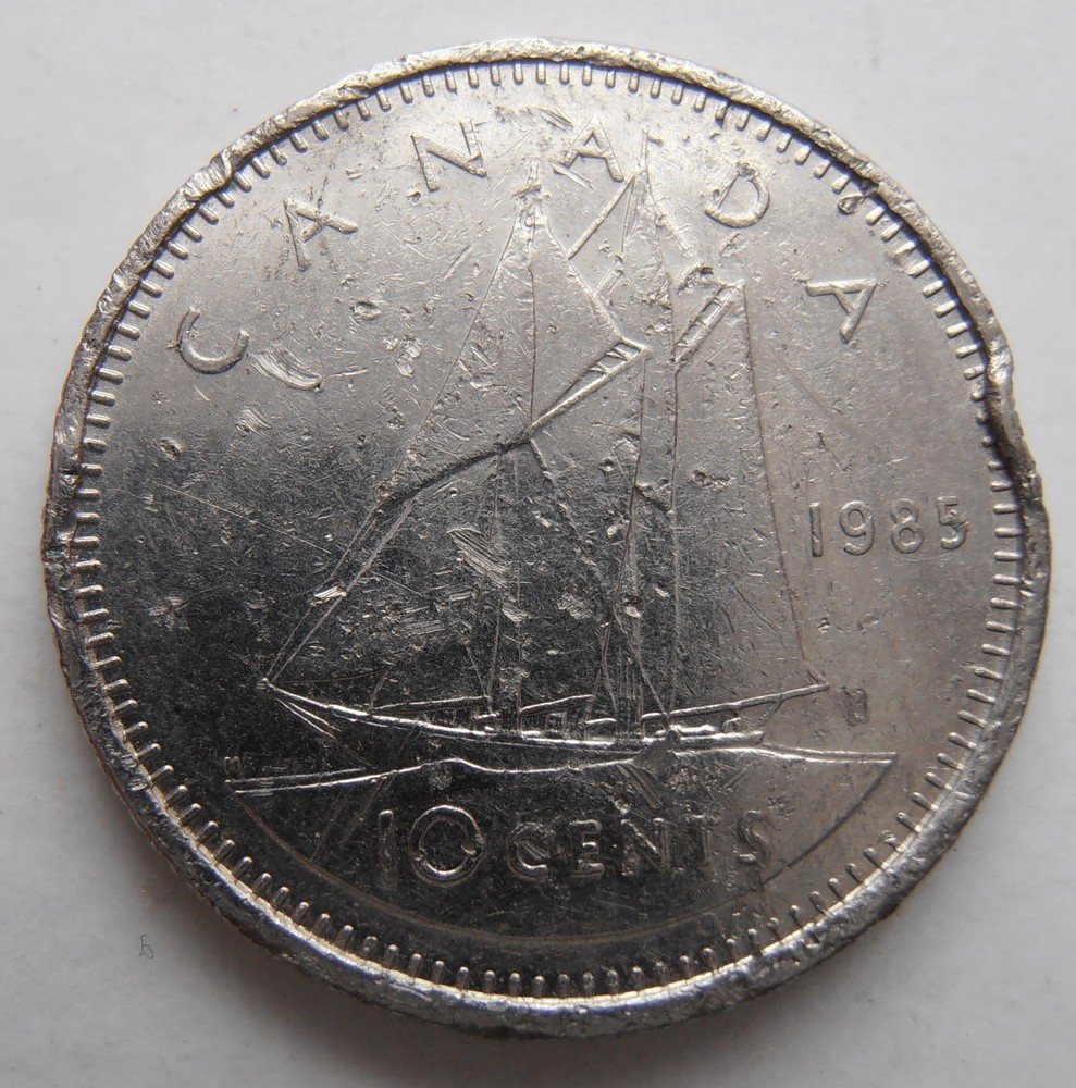 CANADA 10 CENTS 1985