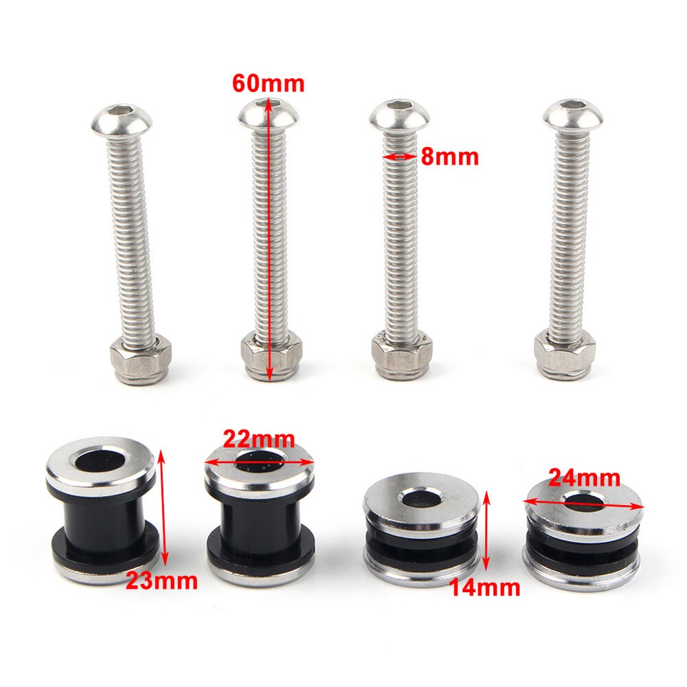 Sissy Bar Backrest Docking Hardware Kit Detachable For Harley 883 1200 2004-17