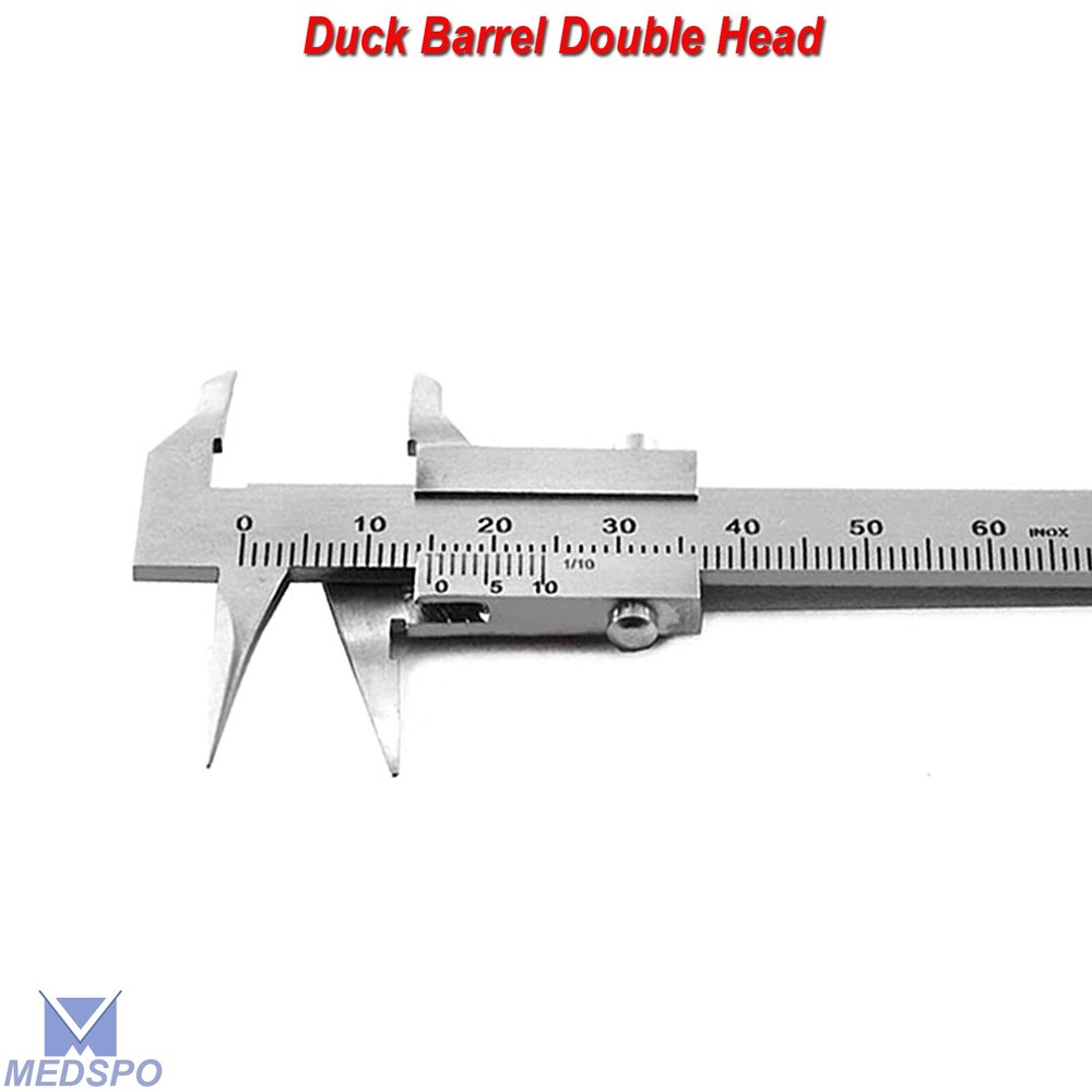 Dental Barren Duck Calipers Style Double Head Bracket Measuring Positioning Tool