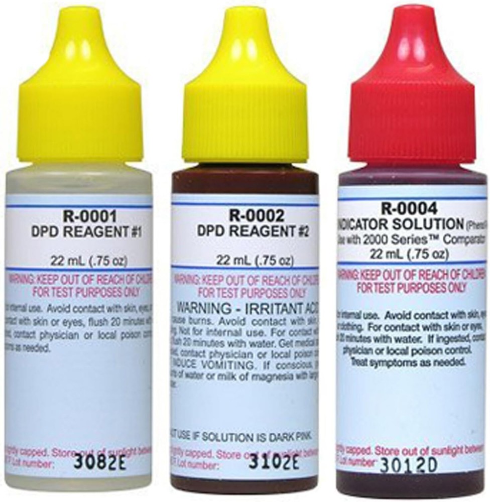 Taylor Replacement Reagent Refill Kits - Basic Refill Kit 3 Bottles - 3/4 oz.