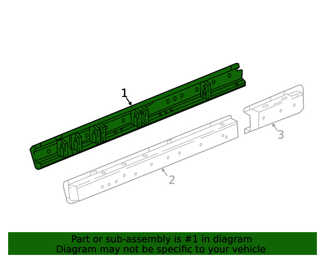 Genuine GM Passenger Side Rocker Panel Reinforcement 84526319