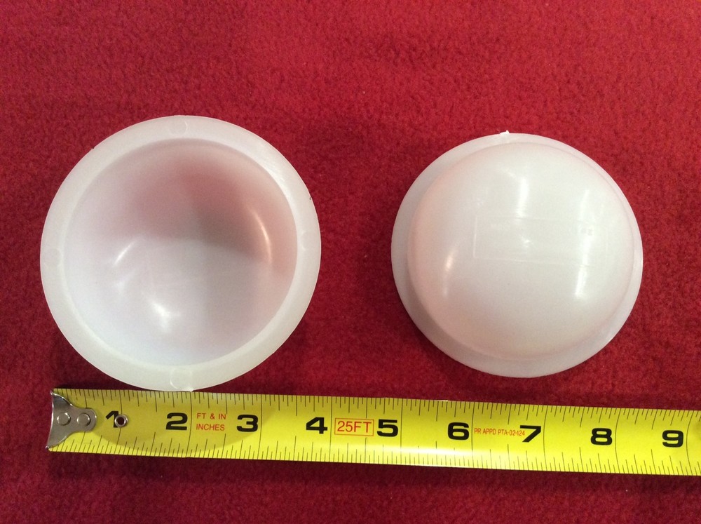 Soap Mold, Half Round, Individual containers, bath bombs, soapmaking, quantity 2