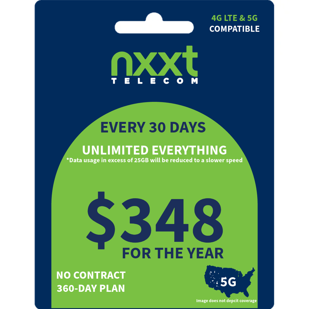 $29/Mo nxxt Prepaid Flex Plan | Unlimited Everything