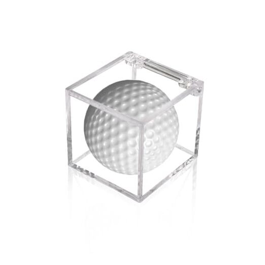 Golf Ball Display Case, UV Protected Golf Ball Display Cube, Acrylic Case 1 PC