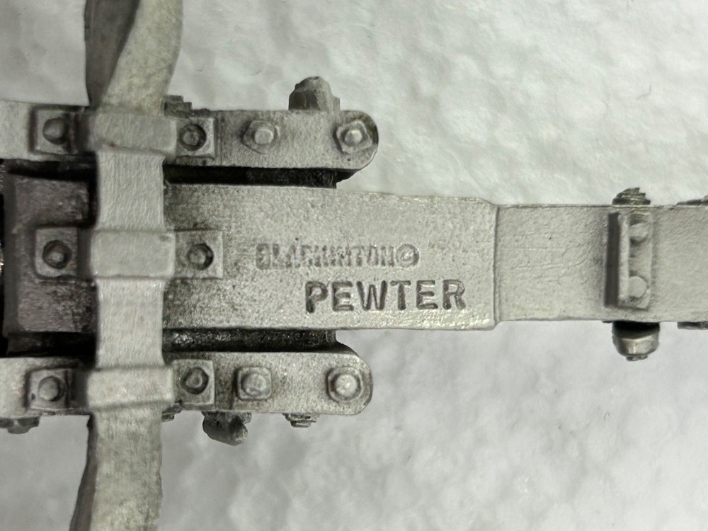 Small Pewter Army Cannon Display