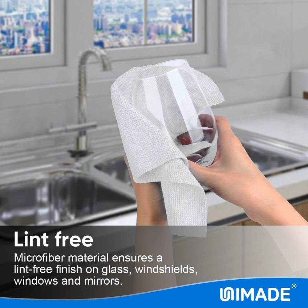 UNIMADE Microfiber Cleaning Cloth, 20 Pack Reusable Microfiber Towels for Car...
