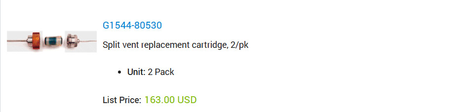 Agilent Technologies Split Vent Replacement Cartridge,2/pk