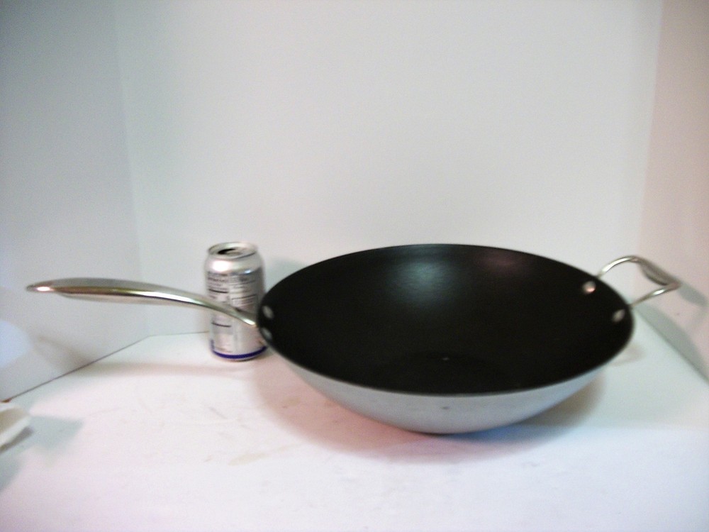 Nordic Ware 14" Wok Commercial Cookware Flat Bottom
